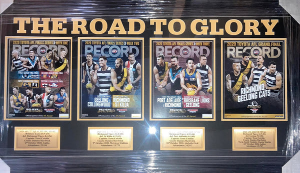 RICHMOND TIGERS 'The Road To Glory' 2020 Final Series Records Framed