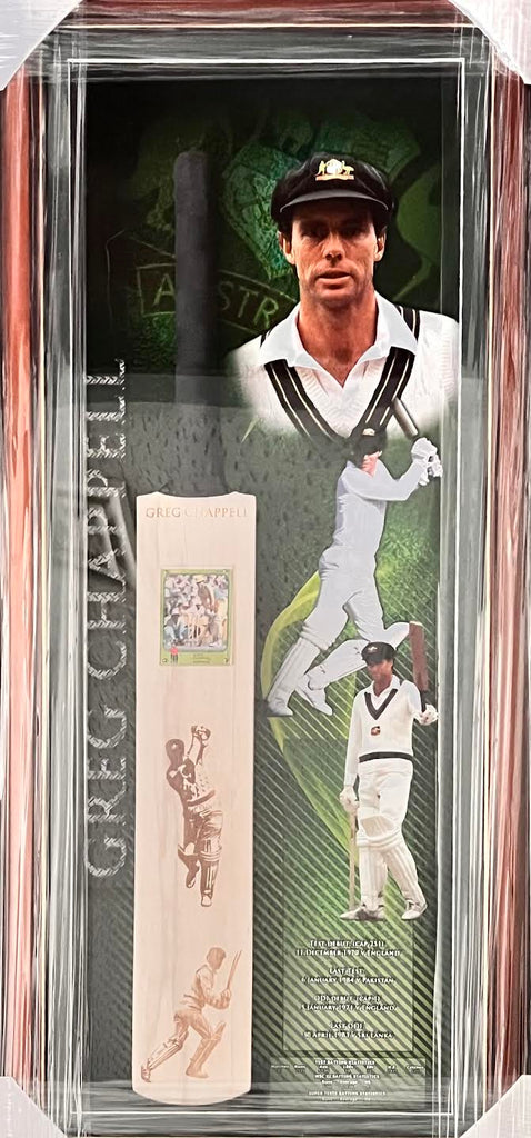 CRICKET-Greg Chappell Bat Framed