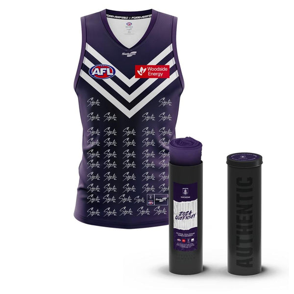 FREMANTLE FOOTBALL CLUB 2024 SQUAD SIGNED GUERNSEY