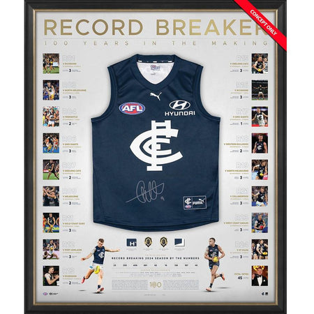 CARLTON-Patrick Cripps 2024 Brownlow Medal Sportsprint FRAMED