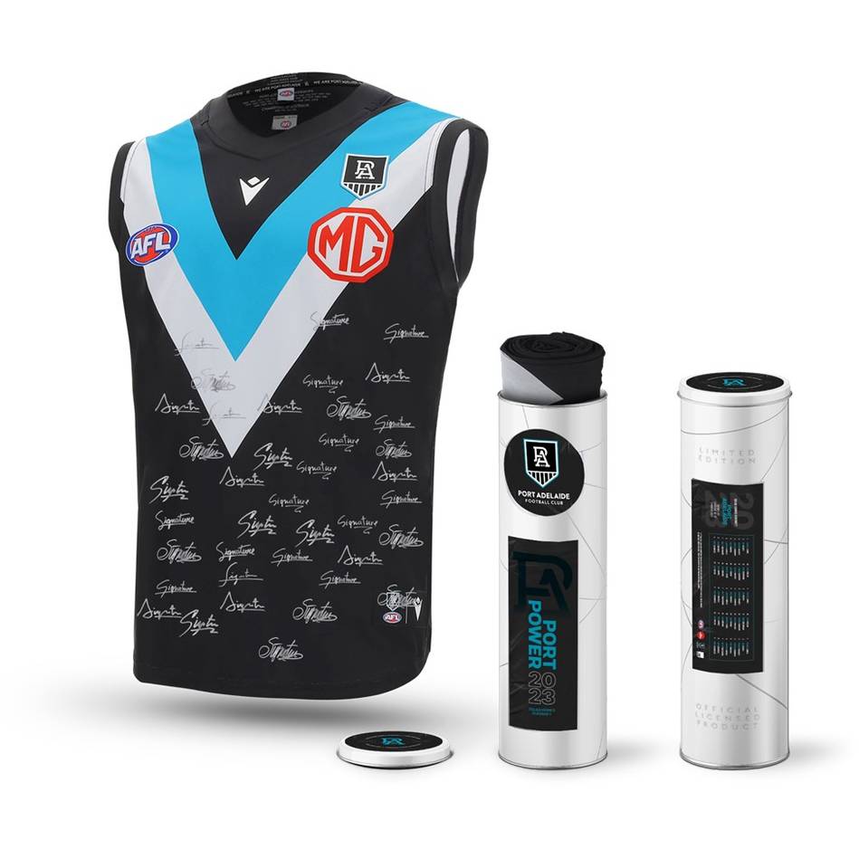 PORT ADELAIDE 2023 Team Signed Jersey FRAMED