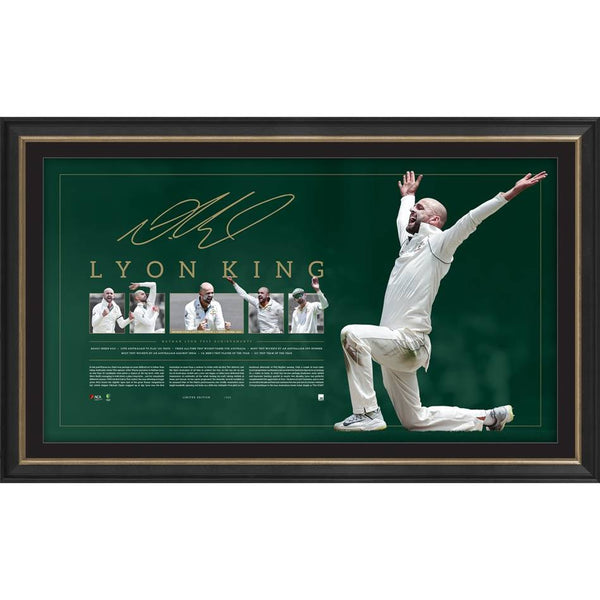 CRICKET-Nathan Lyon Signed Lithograph