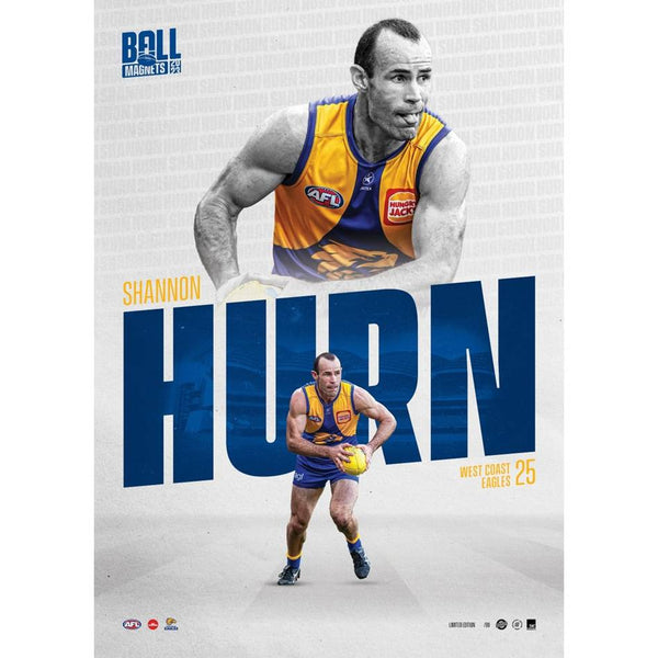 WEST COAST-SHANNON HURN AFL COLLECTORS EDITION SERIES THREE FRAMED
