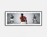 MUHAMMAD ALI PANORAMIC COLLAGE PRINT SIGNED FRAMED WINGS