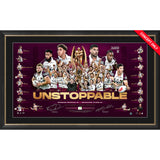 NRL- BRISBANE BRONCOS-Reece Walsh and Adam Reynolds 2025 Premiers Dual Signed Lithograph