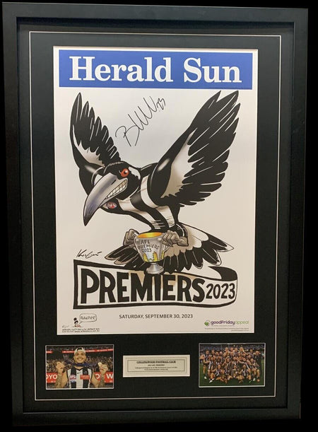 COLLINGWOOD-Deluxe Collingwood Mark Knight 2023 Premiers Poster Framed