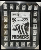 COLLINGWOOD 1990 WEG Poster With Cards Framed