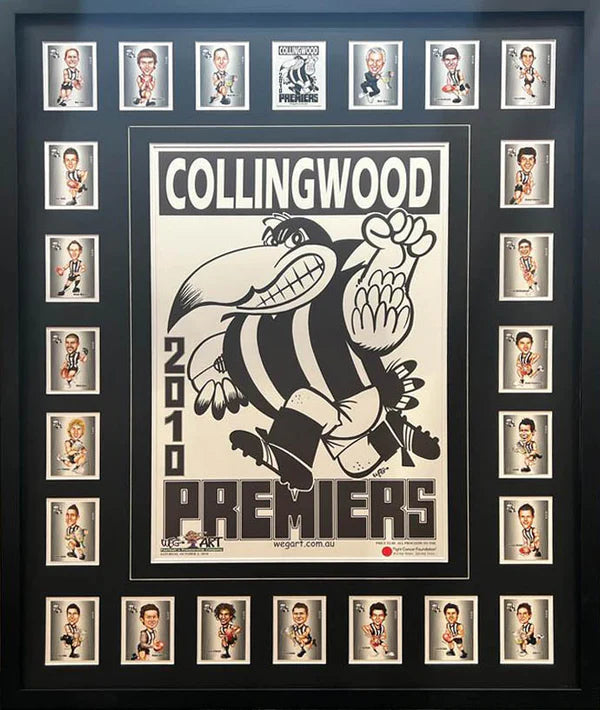 COLLINGWOOD 2010 WEG Poster With Cards Framed