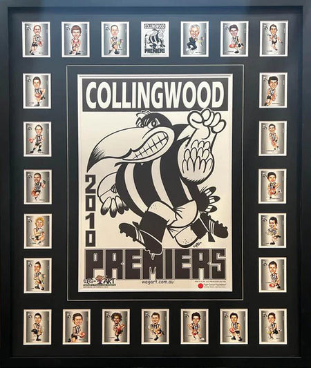 Collingwood 1990 WEG Poster With Cards Framed