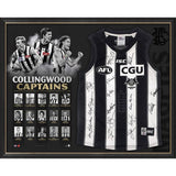 COLLINGWOOD CAPTAINS DELUXE SIGNED GUERNSEY DISPLAY