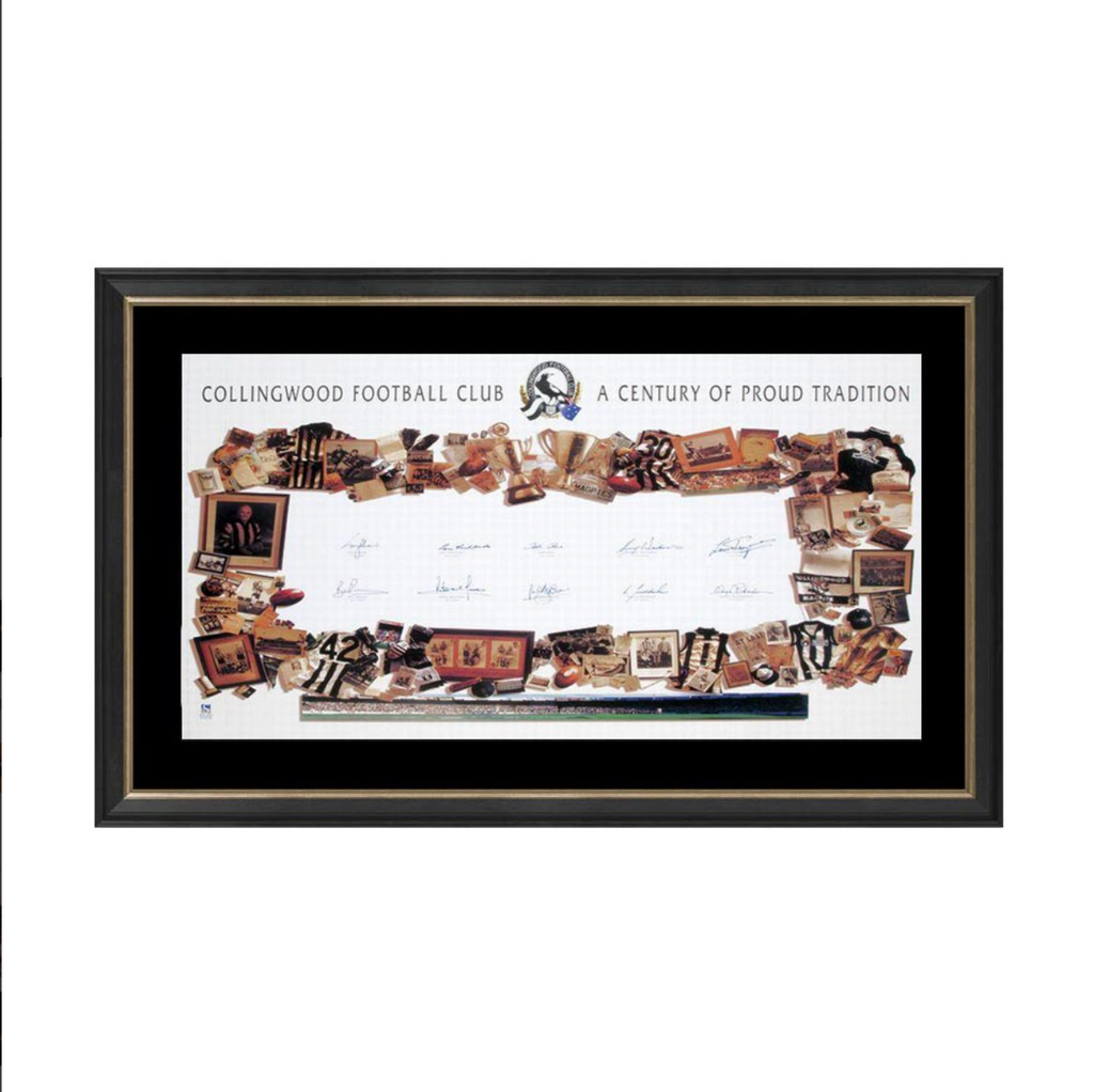 COLLINGWOOD ‘A Century Of Proud Tradition’ Signed Poster Framed