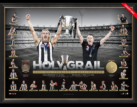 COLLINGWOOD-Deluxe Collingwood Mark Knight 2010&2023 Premiers Poster Framed