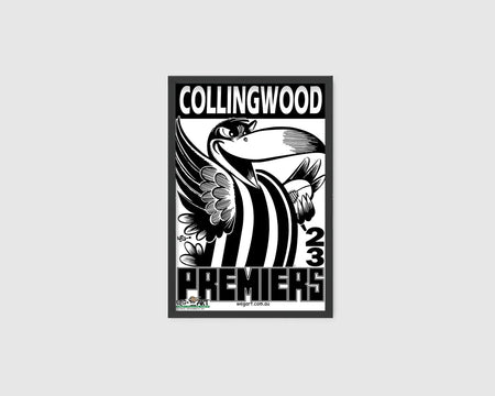 Collingwood Mark Knight 2010&2023 Premiers Poster Framed