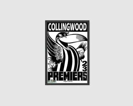 COLLINGWOOD CAPTAINS DELUXE SIGNED GUERNSEY DISPLAY