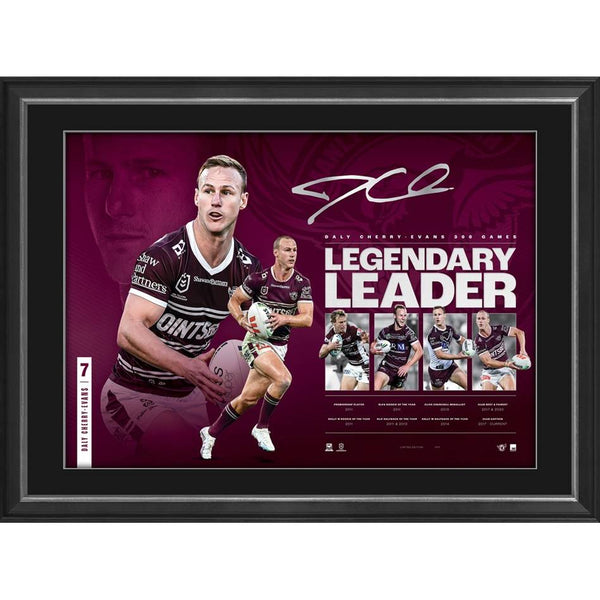 NRL-DALY CHERRY-EVANS SIGNED LITHOGRAPH