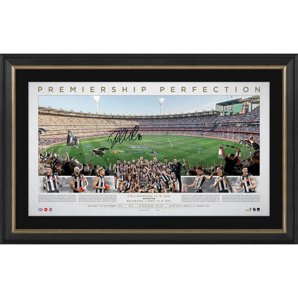 COLLINGWOOD-DARCY MOORE 2023 PREMIERS SIGNED PANORAMIC