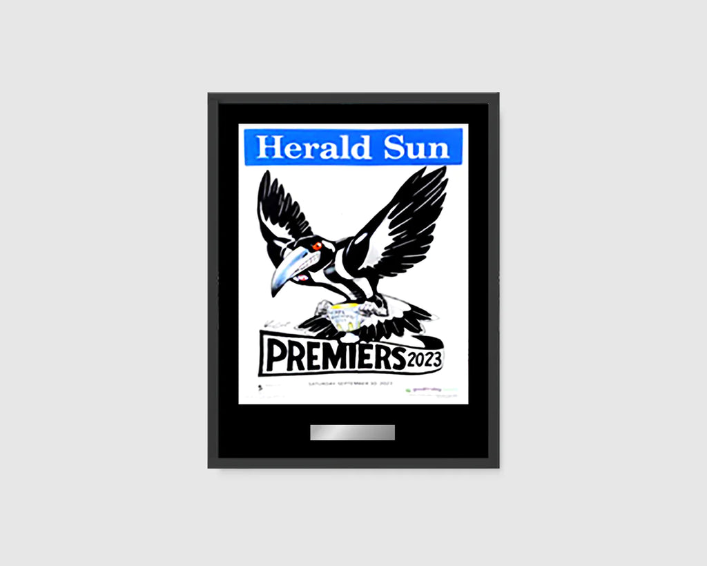 COLLINGWOOD-Deluxe Collingwood Mark Knight 2023 Premiers Poster Framed