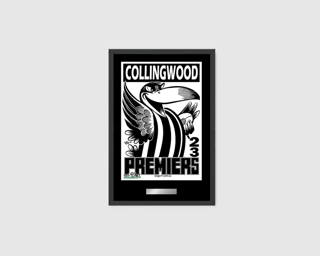 COLLINGWOOD-Deluxe Collingwood 2023 Premiers WEG Poster Framed