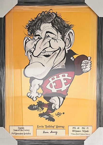 FITZROY-Kevin 'Bulldog' Murray Signed Print Framed