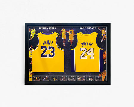 BASKETBALL-MAGIC JOHNSON SIGNED LOS ANGELES LAKERS GOLD JERSEY FRAMED