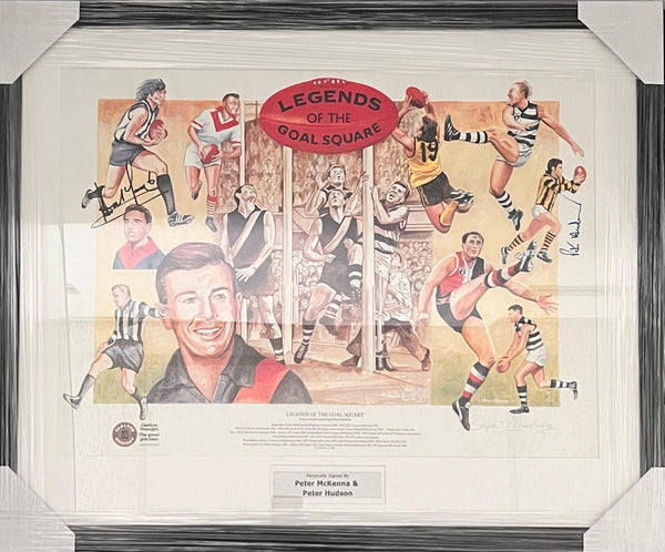 AFL-'Legends Of The Goalsquare' Signed by Peter McKenna & Peter Hudson