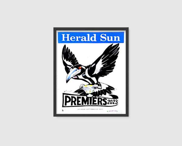 COLLINGWOOD Mark Knight 2023 Premiers Poster Framed