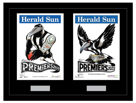 COLLINGWOOD CAPTAINS DELUXE SIGNED GUERNSEY DISPLAY