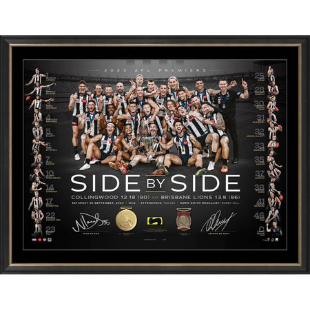 COLLINGWOOD-BOBBY HILL SIGNED JERSEY FRAMED NORM SMITH COLLINGWOOD GUERNSEY