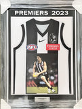 COLLINGWOOD-Scott Pendlebury Signed Photo With 2023 Premiership Guernsey