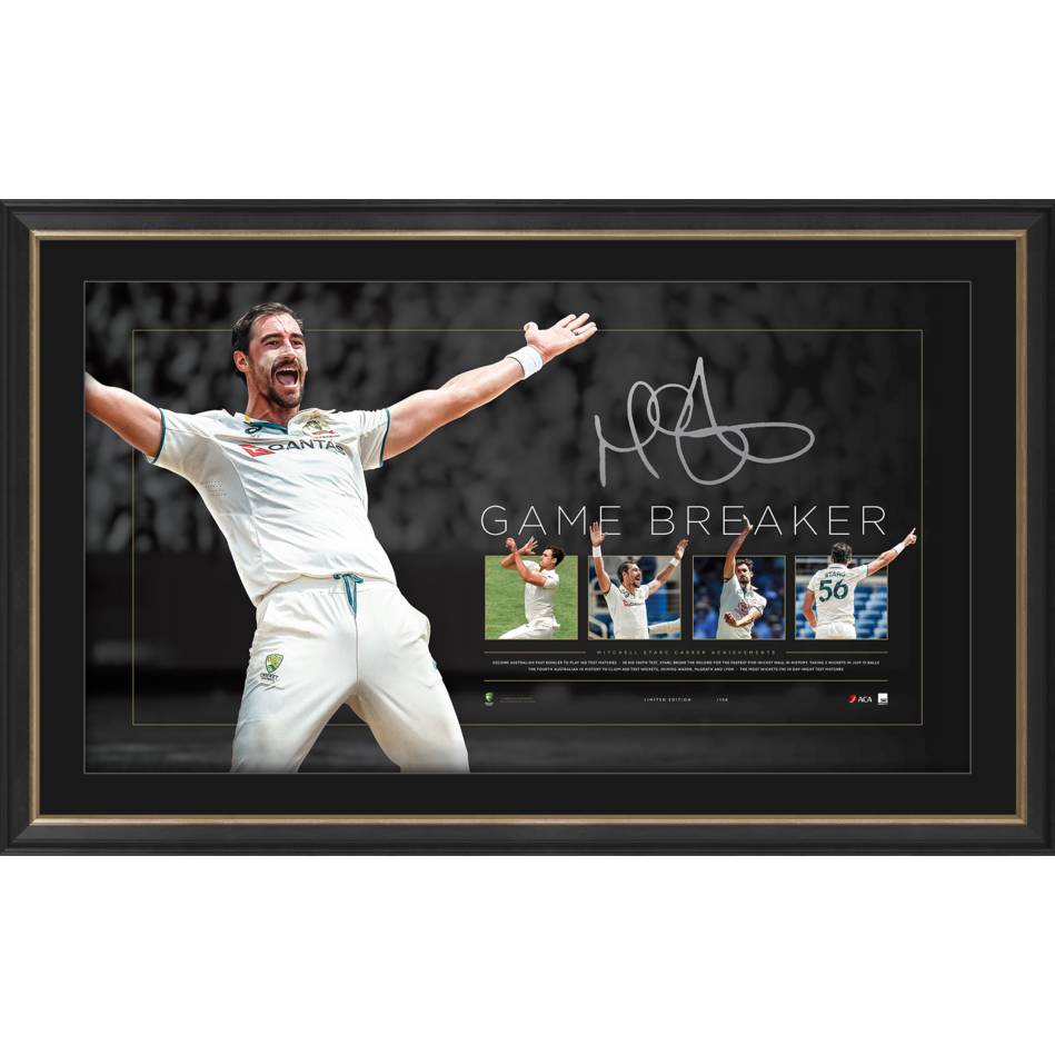 CRICKET-Mitchell Starc Signed Lithograph