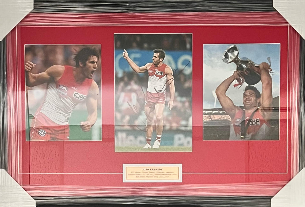 SYDNEY SWANS - Josh Kennedy Signed Photo Framed