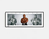 MIKE TYSON PANORAMIC COLLAGE PRINT SIGNED FRAMED WINGS