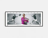 RAFAEL NADAL PANORAMIC COLLAGE PRINT SIGNED FRAMED WINGS