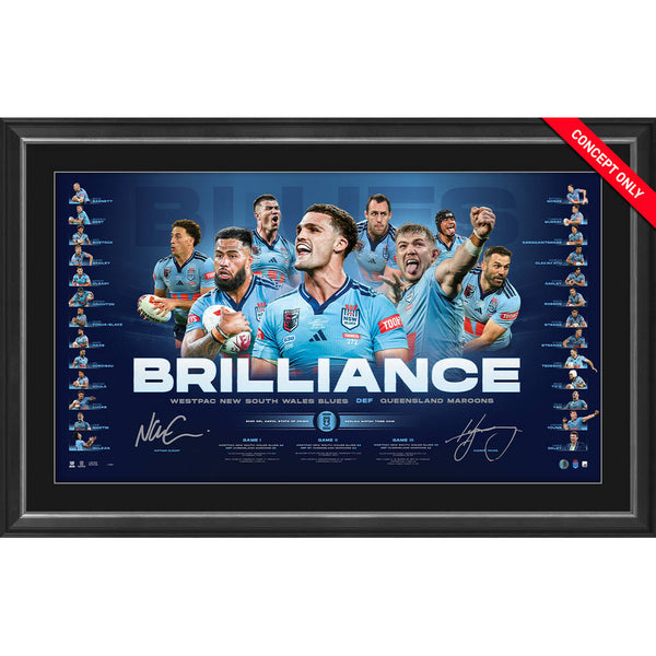 NRL-Nathan Cleary and Hudson Young Dual Signed 2026 State of Origin Lithograph