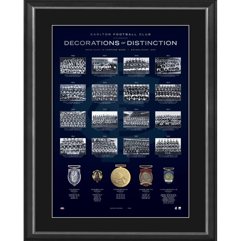 CARLTON-2025 Carlton Football Club Decorations of Distinction