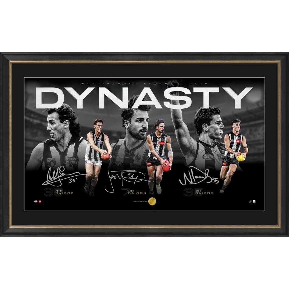 COLLINGWOOD-Daicos Dynasty Triple Signed Lithograph - Artisan Edition