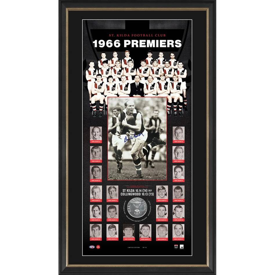 ST KILDA- Darrel Baldock Signed Photo Display