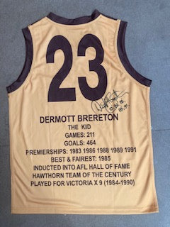 HAWTHORN Dermott Brereton No 23 Signed Jumper