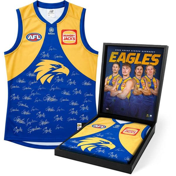 WEST COAST EAGLES 2026 Squad Signed Guernsey