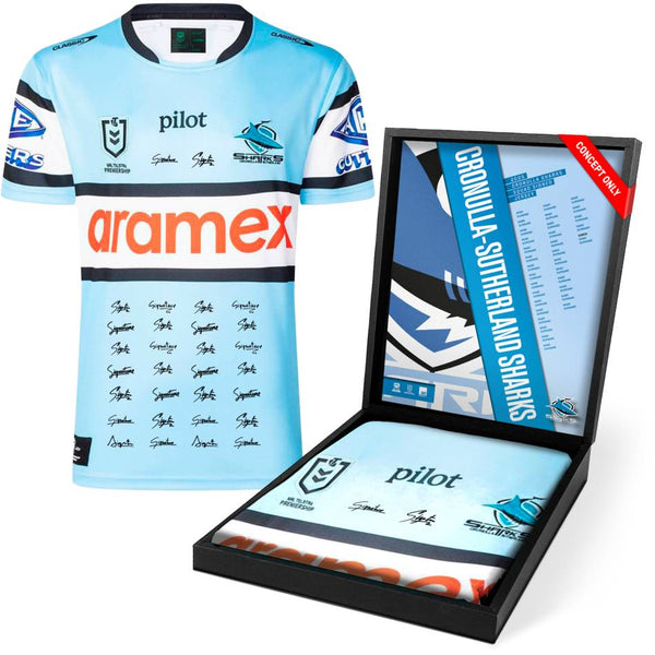 NRL-Cronulla-Sutherland Sharks 2025 Squad Signed Jersey
