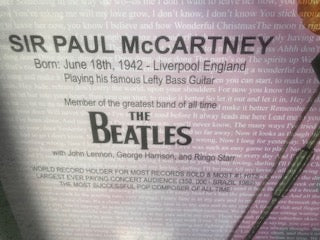 BEATLES- Paul McCartney signed guitar
