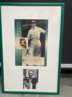 BRADMAN-Bradman signed sepia photo with Australian legend launch of the Don envelope