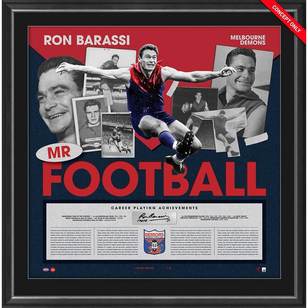 MELBOURNE-Ron Barassi Signed Lithograph