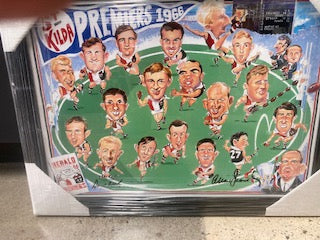 ST KILDA 1966 Premiers Signed Allan Jeans (Coach) & Daryl Baldock (Captain)/Framed