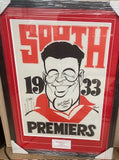 SOUTH MELBOURNE - Weg 1933 poster signed by Bob Pratt