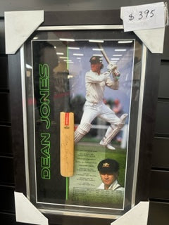 CRICKET-Dean Jones Signed Mini bat