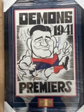 MELBOURNE Demons 1941 Premiers Print Signed by Percy Beames