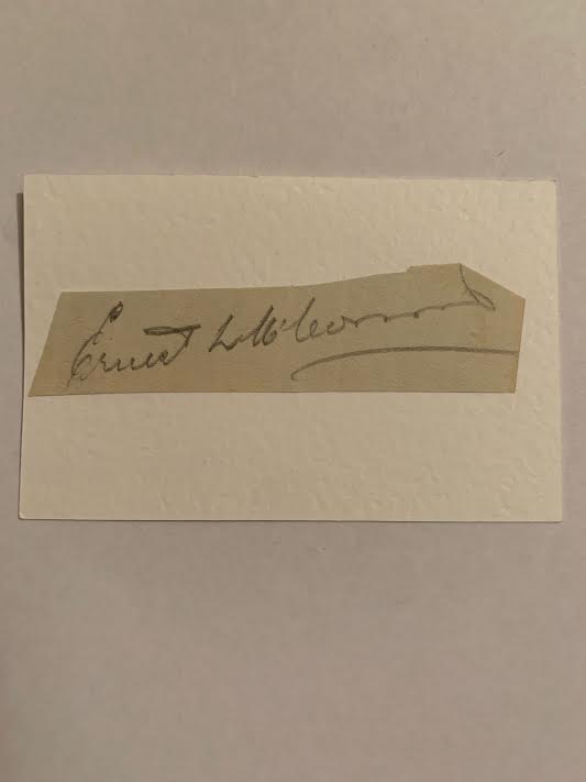 Australian Test Cricketer Card SIGNED - Ernie McCormick