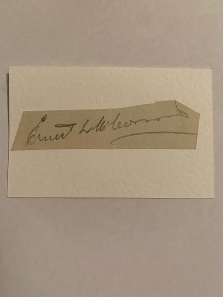 Australian Test Cricketer Card SIGNED - Ernie McCormick