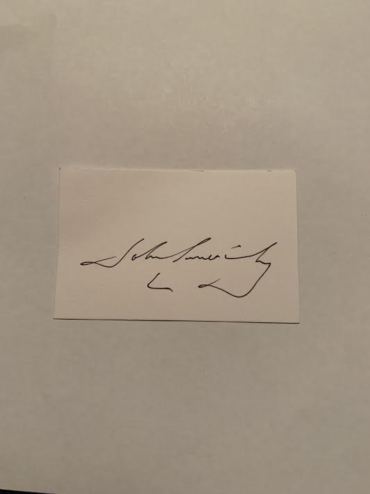 Australian Test Cricketer Card SIGNED - John Inverarity